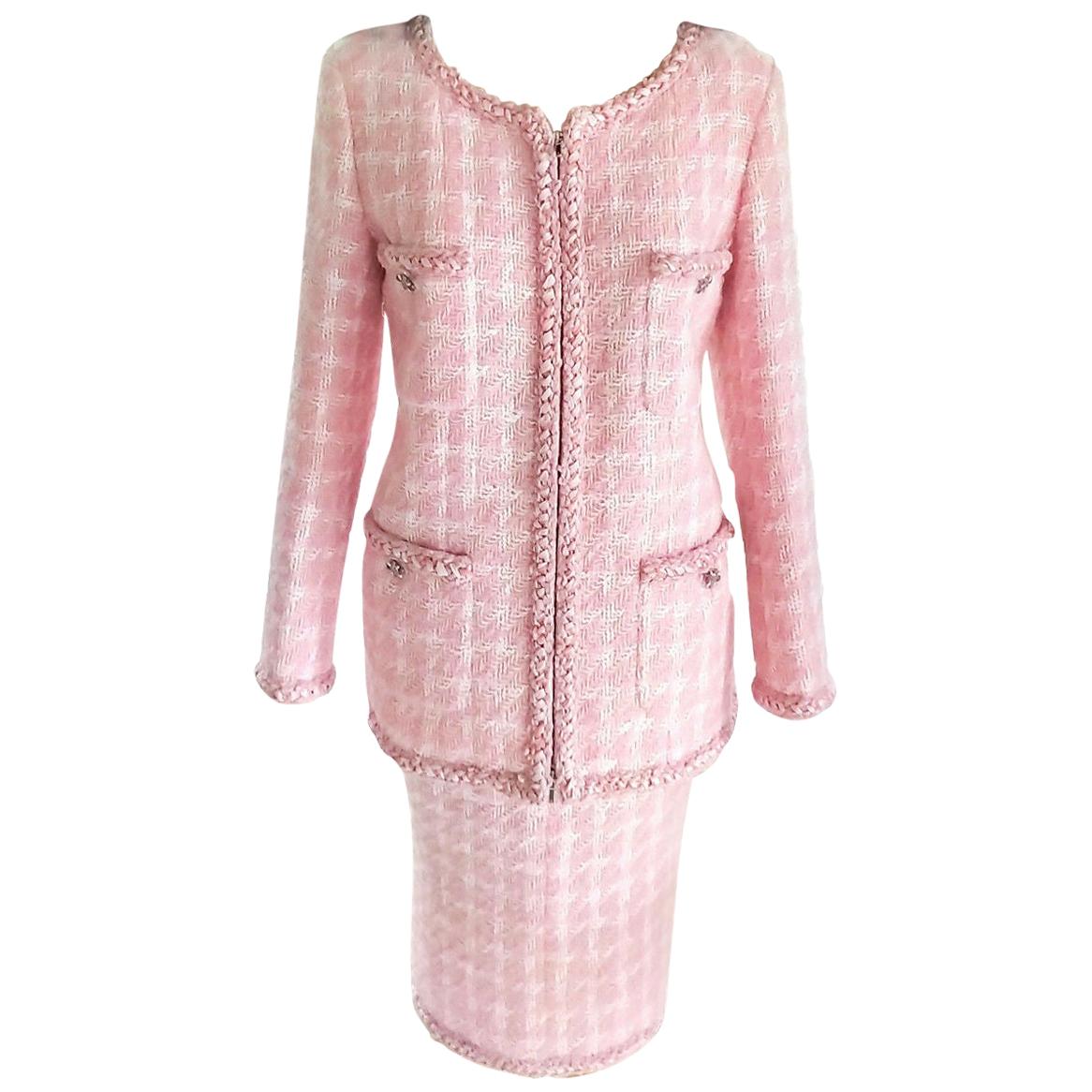 pink chanel tweed jacket ...